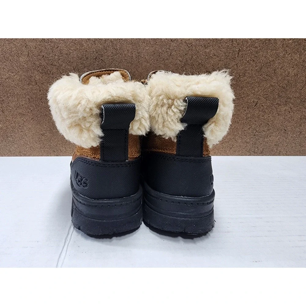 UGG Kids Ashton Addie boots Tan Leather Suede Waterproof 1143666K Sz 12 Toddler